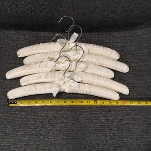 Vintage Set of Five Satin Padded Hangers
